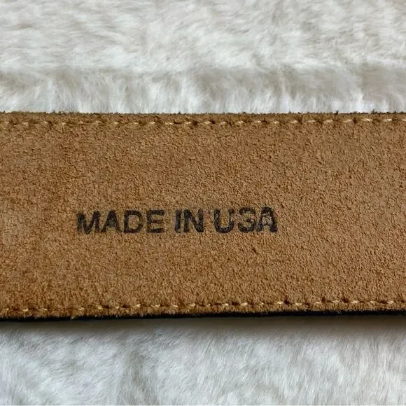 Black Leather Belt Size 50 - Picture 2 of 9